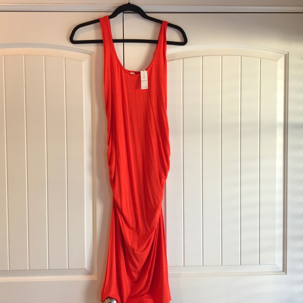 Vibrant orange Maternity Dress